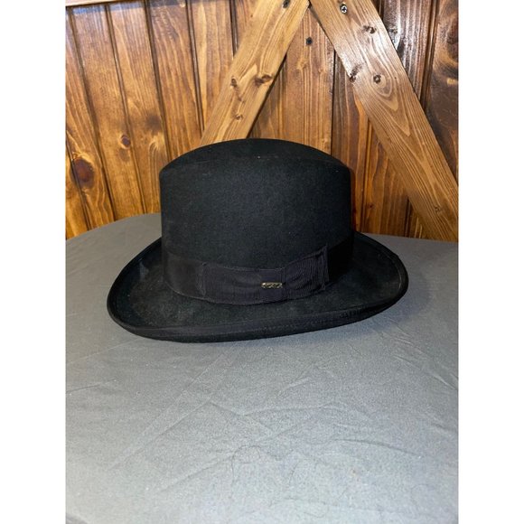Scala Wool Black Homburg Hat Medium 